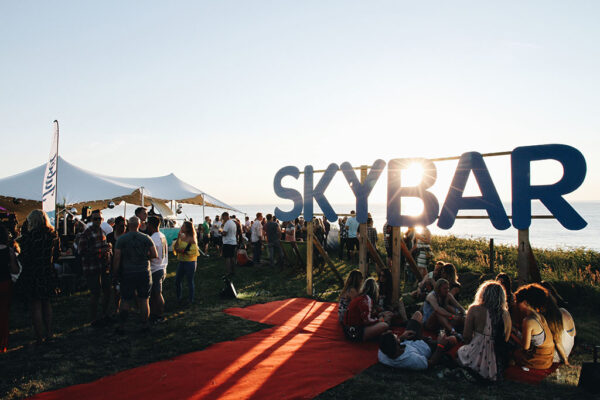 A photograph of Sky Bar's opening night at Croyde in Devon 2017